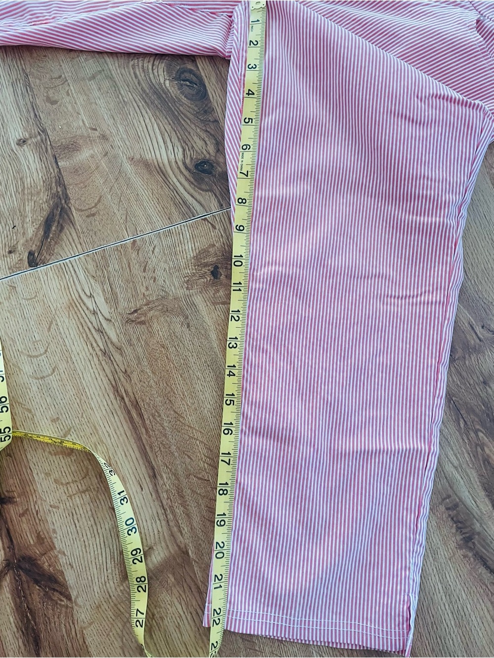 Mario Serrani Pink & White Striped Straight Leg Pants - Picture 4 of 5